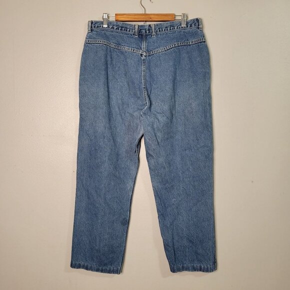 Vintage 90's 80's Wrangler Women's 36 Hemmed Pleated High Rise Mom Jeans Relaxed - Picture 2 of 8